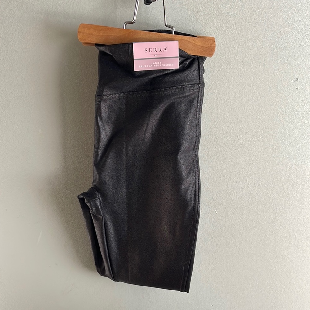 Faux leather leggings